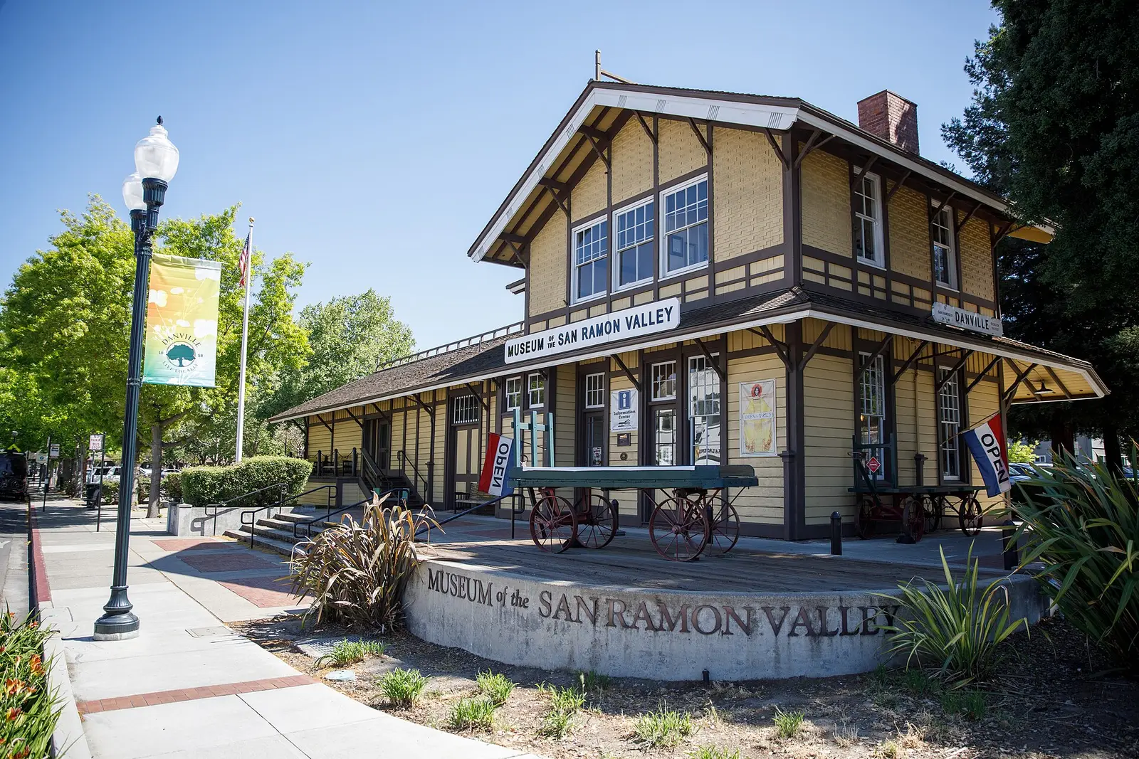 The old railroad depot, now the Museum of the San Ramon Valley, in Danville
