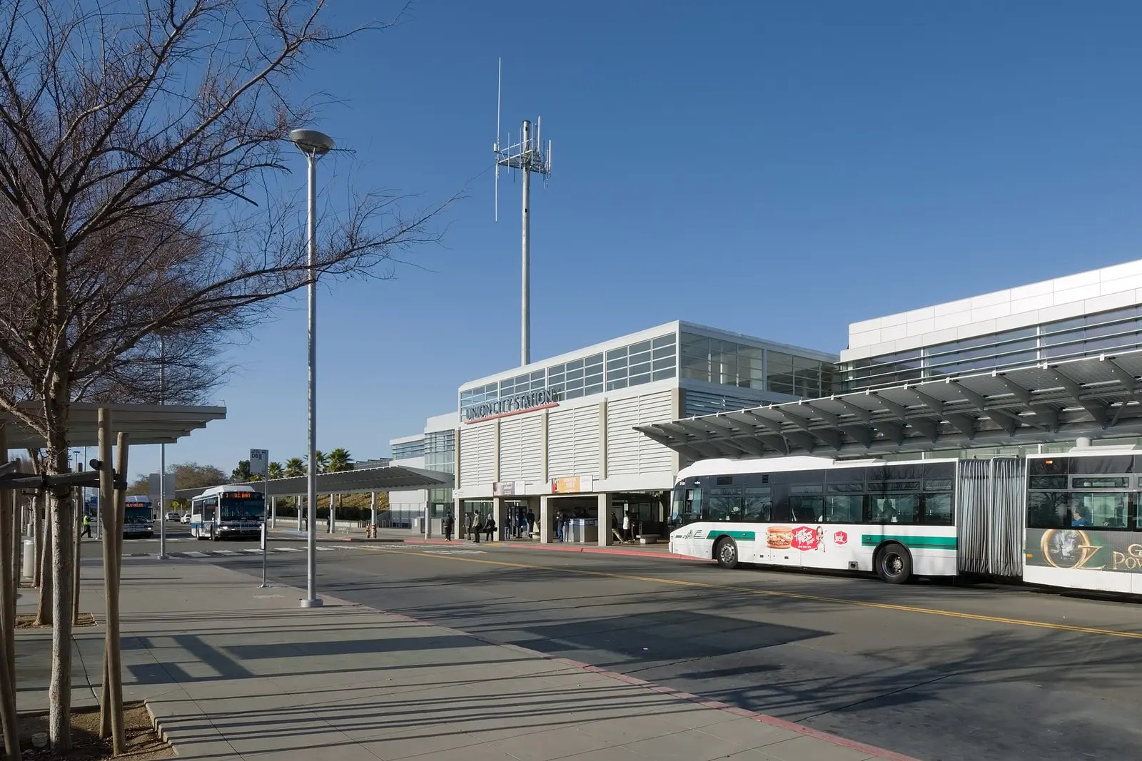 Union City BART station and its bus plaza
